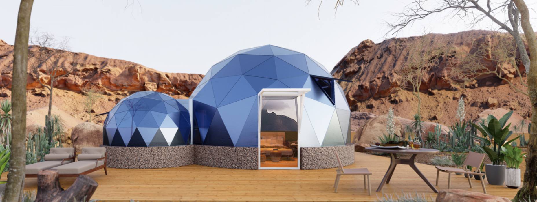 宁晋县球形智能光伏玻璃星空房